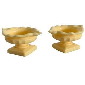 Fisher Price Loving Family Yellow Miniature Planters Set Vintage Decor